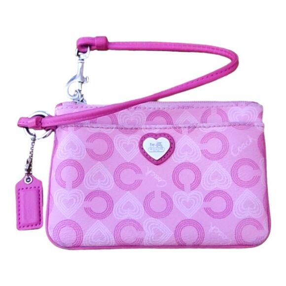 Gorgeous Pink Coach Wristlet - Picture 1 of 9